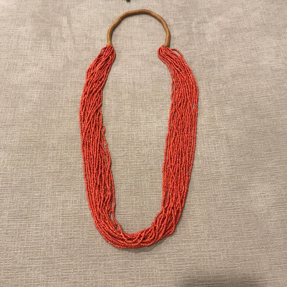 Red beaded necklace
